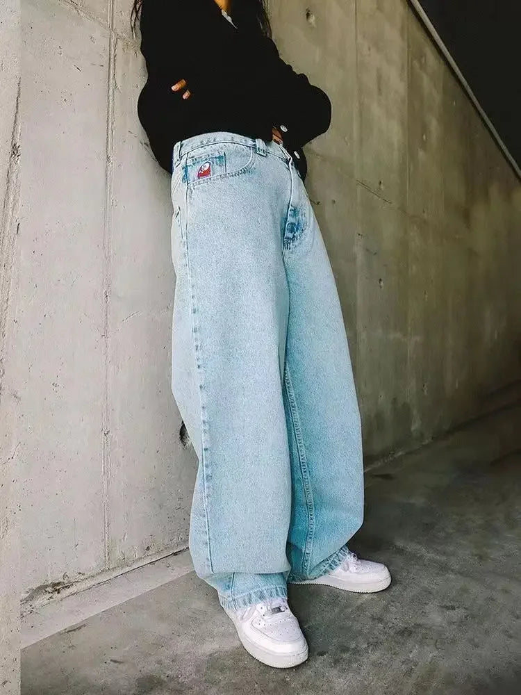 Polar Big Boy Embroidery Streetwear Y2K Pants Baggy Jeans